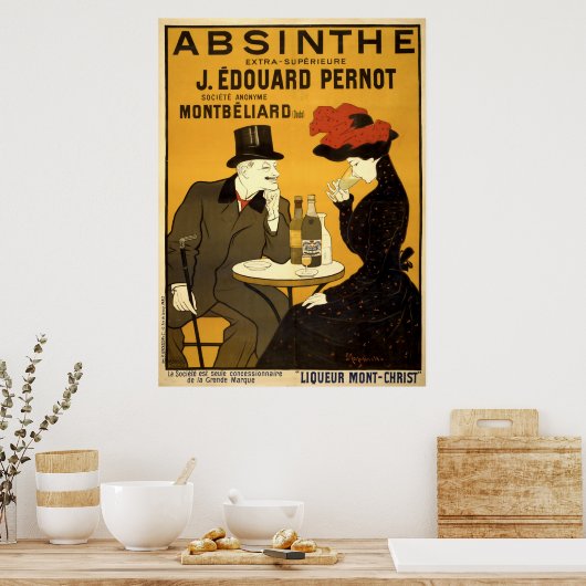  Art Nouveau Absinthe Ad door L. Cappiello Poster (Keuken)