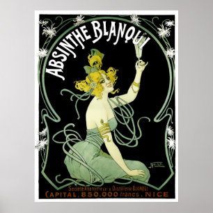 Art Nouveau Absinthe Blanqui door Nover Poster