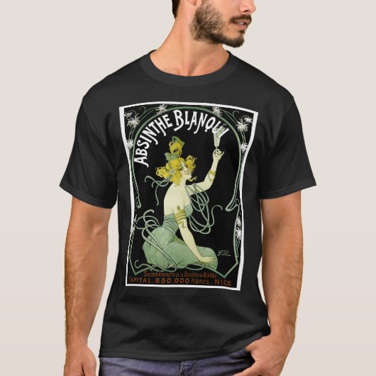 Art Nouveau Absinthe Blanqui door Nover T-shirt (Voorkant)