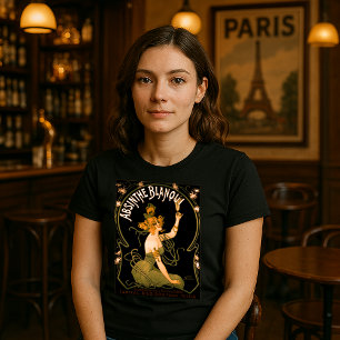  Art Nouveau Absinthe Blanqui door Nover T-shirt