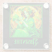 Art Nouveau Absinthe Glazen Onderzetter (Achterkant)
