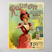  Art Nouveau Absinthe Rosinette Poster (Voorkant)