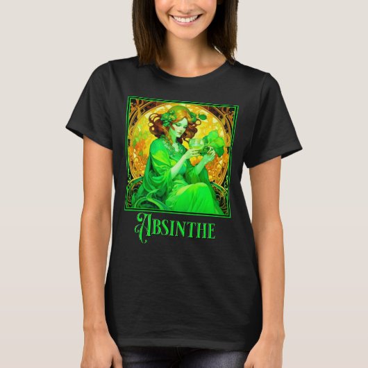 Art Nouveau Absinthe T-shirt (Voorkant)