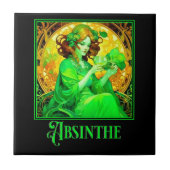 Art Nouveau Absinthe Tegeltje (Voorkant)