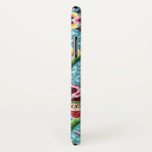 Art nouveau abstract blauw roze textiel kunstpatro Case-Mate iPhone case (Achterkant / rechts)