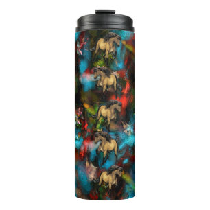 Art Nouveau abstract IJslands pony Thermosbeker