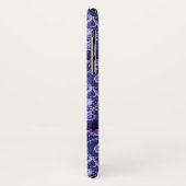 Art nouveau abstract juweelpatroon blauw paars Case-Mate iPhone case (Achterkant/links)