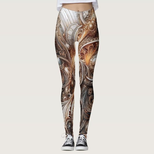 Art Nouveau Abstract Leggings (Voorkant)