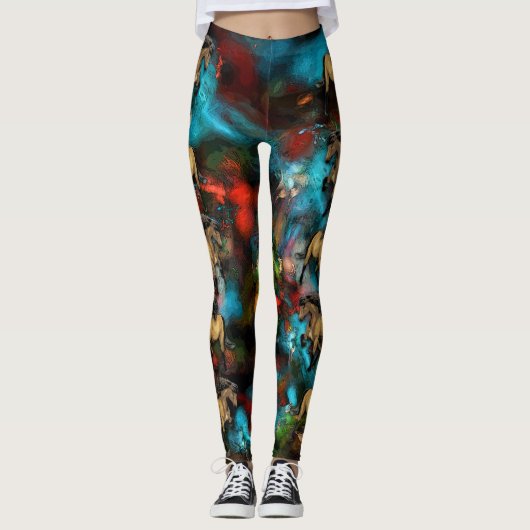 Art Nouveau Abstract Leggings (Voorkant)