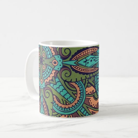 Art nouveau abstract Patroon Christopher dresser Koffiemok (Voorkant links)