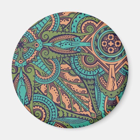 Art nouveau abstract Patroon Christopher dresser Magneet (Voorkant)