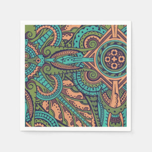 Art nouveau abstract Patroon Christopher dresser Servet