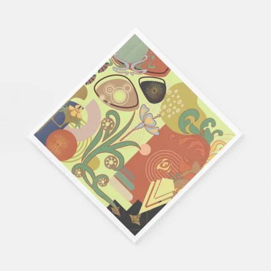 Art Nouveau Abstract Servet (Hoek)