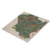 Art nouveau abstracte art christopher dressoir tegeltje (Zijkant)