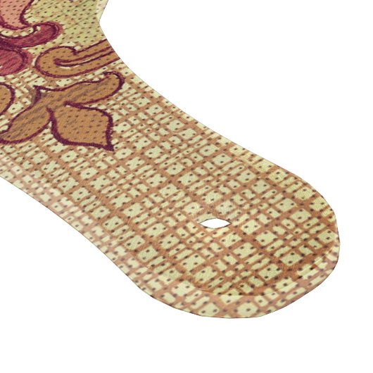 Art nouveau abstracte bloem bordeaux rood groen snijplank (Hoek)