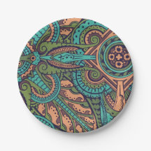 Art nouveau abstracte teal christopher dresser