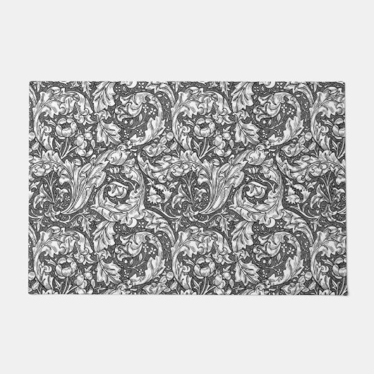 Art Nouveau Acanthus Leaves en Flowers, Grey Deur Deurmat (Voorkant)