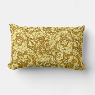 Art Nouveau Acanthus Leaves & Flowers, Mustard Gol Kussen