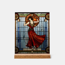 Art Nouveau Acryl Glas-in-Lood Stijl Wanddecoratie