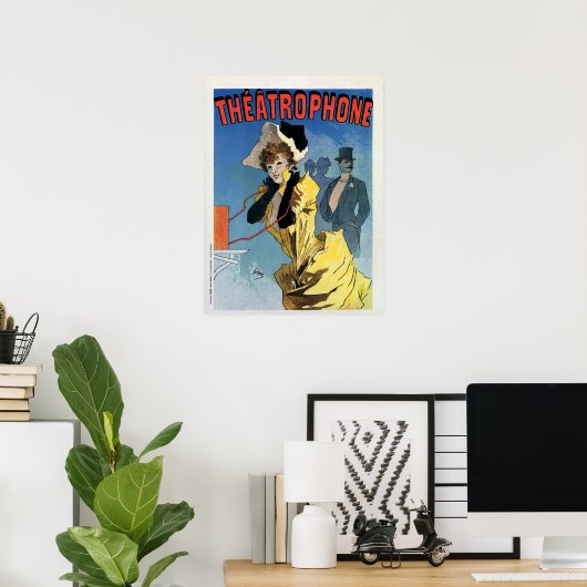 Art nouveau ad Théâtrophone theatre phone Poster (Thuiskantoor)