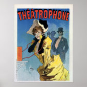 Art nouveau ad Théâtrophone theatre phone Poster (Voorkant)