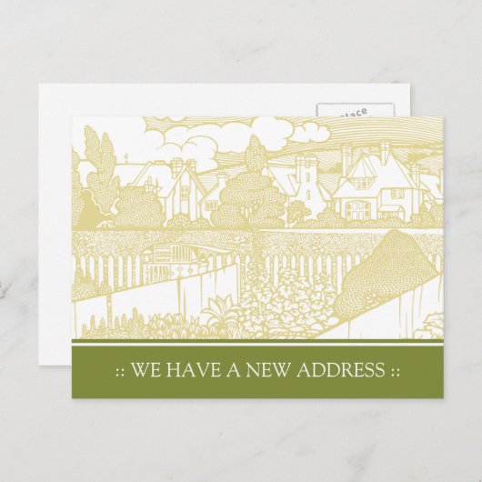 Art Nouveau Adreswijziging Briefkaart (Voorkant / Achterkant)