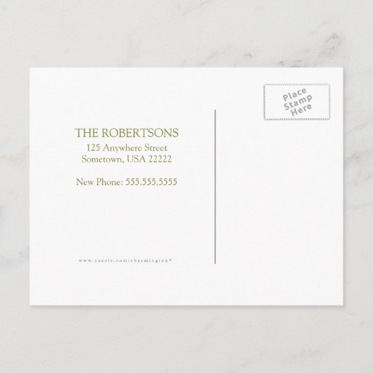 Art Nouveau Adreswijziging Briefkaart (Achterkant)