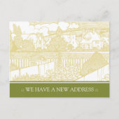 Art Nouveau Adreswijziging Briefkaart (Voorkant)