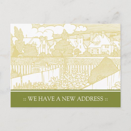 Art Nouveau Adreswijziging Briefkaart (Voorkant)