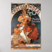  Art Nouveau Advertentie Chocolat Ideal Mucha Poster (Voorkant)