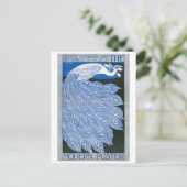  Art Nouveau Adverteren Poster - Peacock Briefkaart (Staand voorkant)