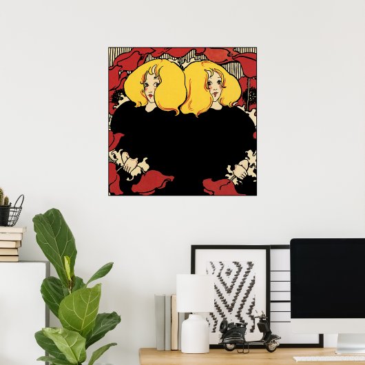 Art Nouveau Adverteren Poster van Ethel Reed (Thuiskantoor)