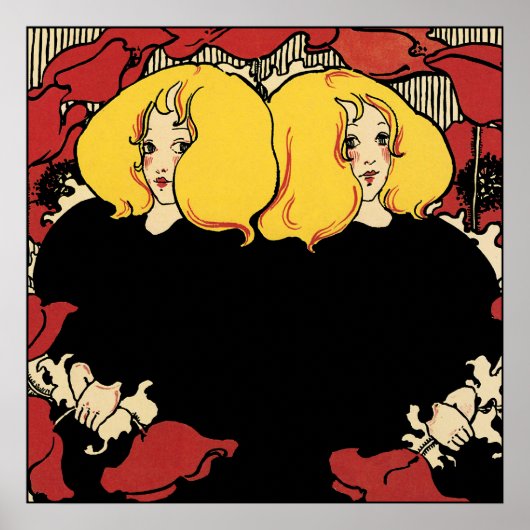 Art Nouveau Adverteren Poster van Ethel Reed (Voorkant)