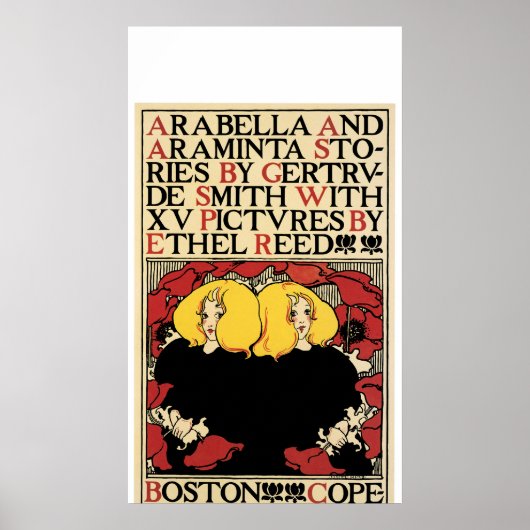 Art Nouveau adverteren poster van Ethel Reed (Voorkant)