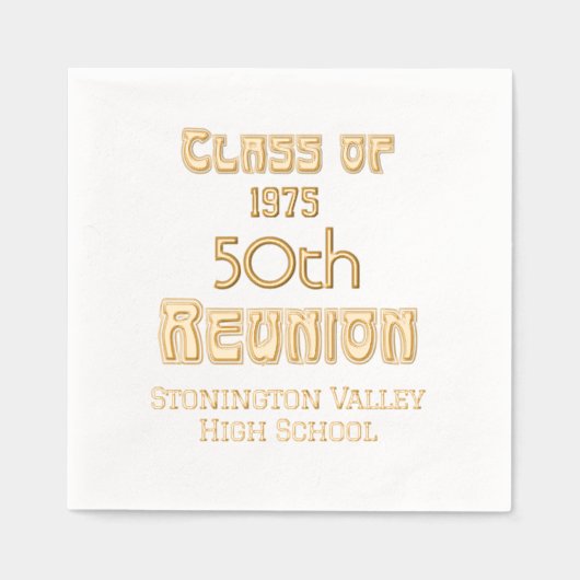 Art Nouveau Afstuderen Milestone Reünie #1 Folie Servetten (Voorkant)