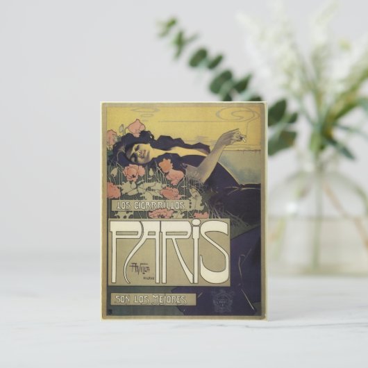 Art Nouveau ~ Aleardo Villa ~ Parijs Briefkaart (Staand voorkant)