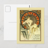 Art Nouveau Alfons Mucha, portefeuille en Briefkaart (Voorkant / Achterkant)
