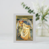 Art Nouveau Alfons Mucha Princess Hyacinth Briefkaart (Staand voorkant)