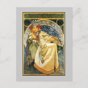 Art Nouveau Alfons Mucha Princess Hyacinth Briefkaart