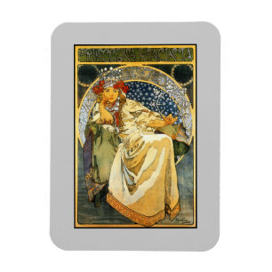 Art Nouveau Alfons Mucha Princess Hyacinth Magneet