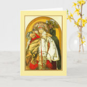 Art Nouveau Alfons Mucha Tsjechische Republiek ver Kaart (Gele Bloem)
