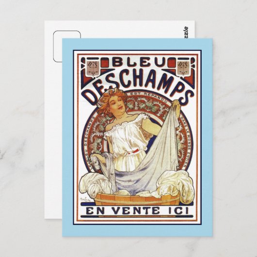 Art Nouveau Alfons Mucha, wasproduct en Briefkaart (Voorkant / Achterkant)