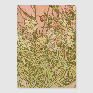 Art Nouveau Alfonse Mucha Bloem anjer bloemen