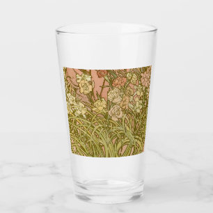 Art Nouveau Alfonse Mucha Bloem anjer bloemen Glas