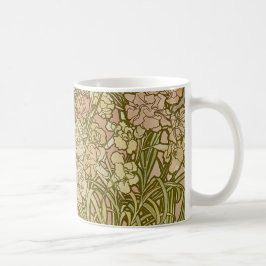 Art Nouveau Alfonse Mucha Bloem anjer bloemen Koffiemok