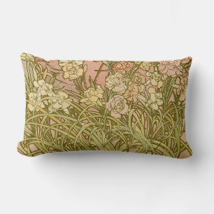 Art Nouveau Alfonse Mucha Bloem anjer bloemen Kussen