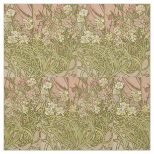 Art Nouveau Alfonse Mucha Bloem anjer bloemen Stof