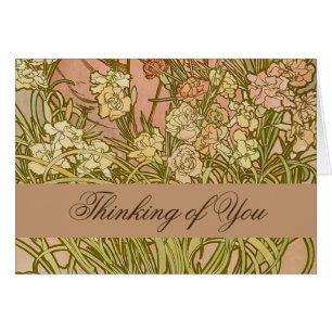 Art Nouveau Alfonse Mucha Bloemanjer bloemen