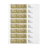 Art Nouveau Alfonse Mucha Bloemanjer bloemen Adreslabel Wikkel (Vel)