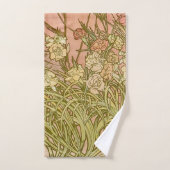 Art Nouveau Alfonse Mucha Bloemanjer bloemen Bad Handdoek (Handdoek)